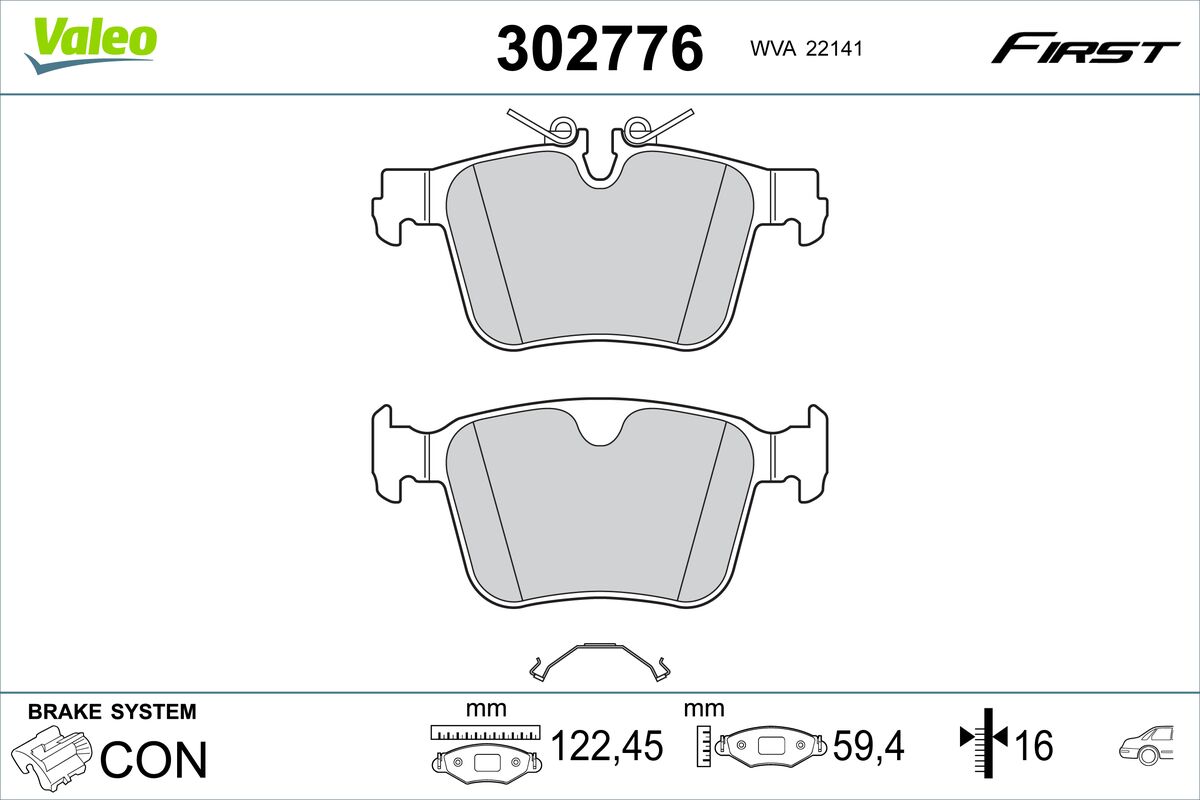 VALEO Fékbetét, mind 302776_VALEO